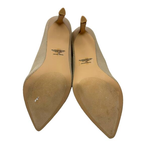 Steve Madden Disco Sock Bootie Beige Knit Stiletto Heel Ankle Boots Size 9 - Picture 7 of 10